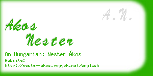 akos nester business card